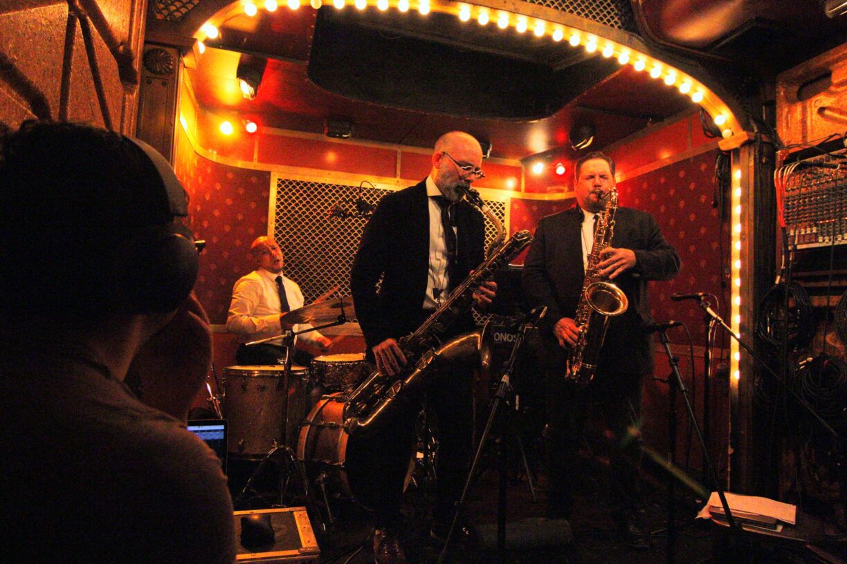 Saxophonist Ryan Anselmi performing live at a New York jazz venue